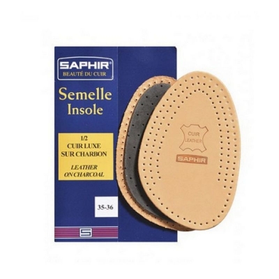 Полустельки кожаные Saphir Semelle Insole 1/2, Cuir Sur Charbon, размеры в наличии