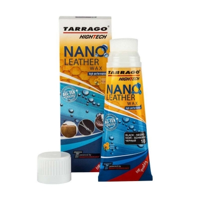 Крем тюбик с губкой TARRAGO NANO Leather WAX, 75мл. (черный)