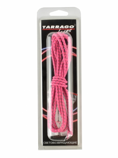 Шнурки Регулируемые, Светоотражающие, Цвет розово-серый, 100 см