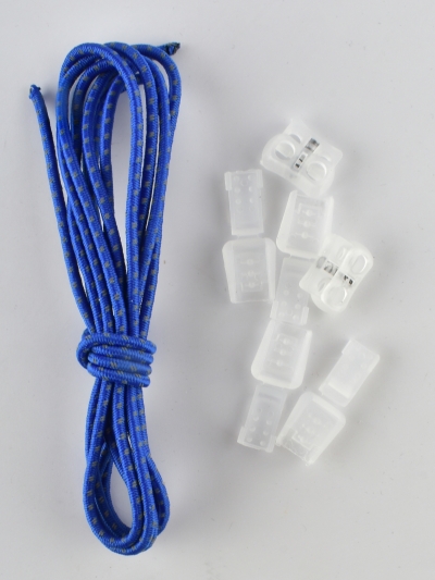 Шнурки Регулируемые, Светоотражающие, Цвет сине-серый, 100 см