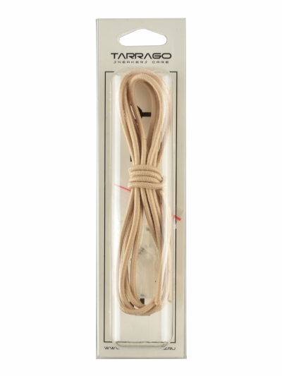 Шнурки Tarrago Sneakers. регулируемые, эластичные, цвет бежевый, 100см
