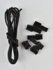 Шнурки регулируемые, эластичные, цвет черный, 100см