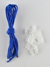 Шнурки регулируемые, эластичные, цвет синий, 100см
