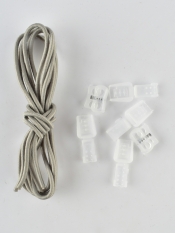 Шнурки регулируемые, эластичные, цвет серый, 100см