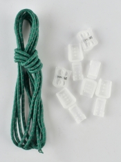 Шнурки регулируемые, Светоотражающие, Цвет зелено-серый, 100см